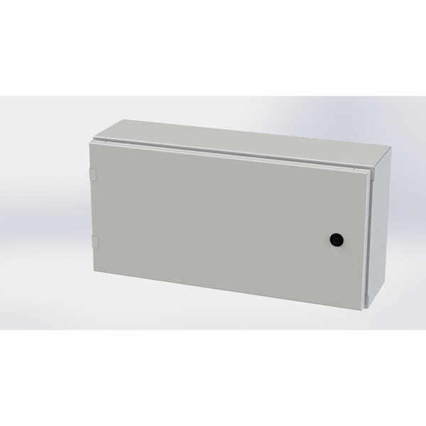 1/4 Turn Latch Electrical Enclosures, 12 in H, 6 in D, 24 in W, NEMA 3R, 4, 12, 13, Carbon Steel